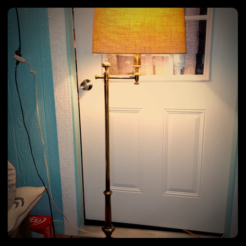 Vintage Stiffel Swing Arm Floor Lamp